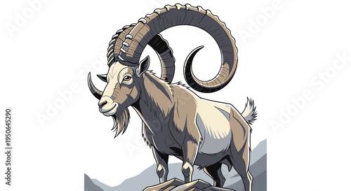 majestic bighorn sheep standing on mountain