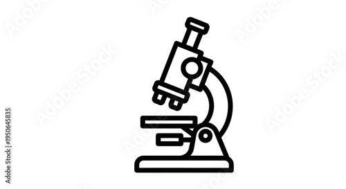 microscope icon, science equipment