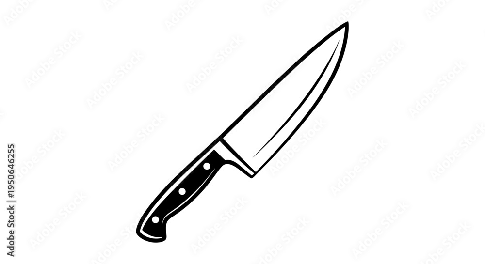 Obraz premium A sharp kitchen knife with handle 2.