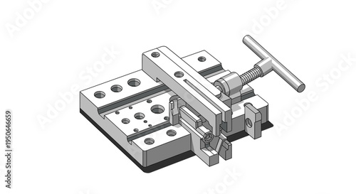 Metal milling machine vise clamp tool.