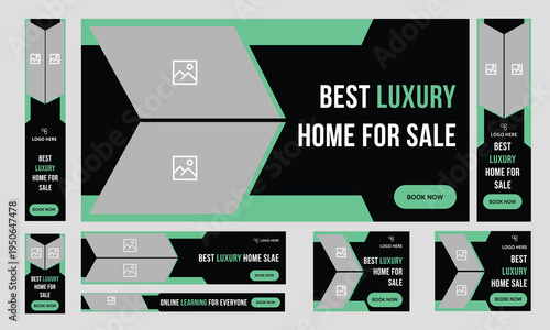 Daily home properties buy and sale offer web set banner design for social media post, real estate clean and simple banner design, fully editable vector eps 10 file format