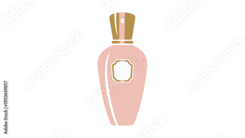 Elegant perfume bottle illustration on white background vector design