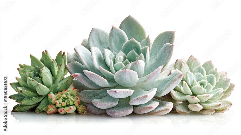 Obraz premium succulent plants white background centered composition full body isolated on pure white background studio lighting no shadow under subject high detail sharp focus commercial product photography no en