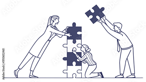  Collaborative Hands Stacking Human Puzzle Pieces – Team Building and Unity Concept