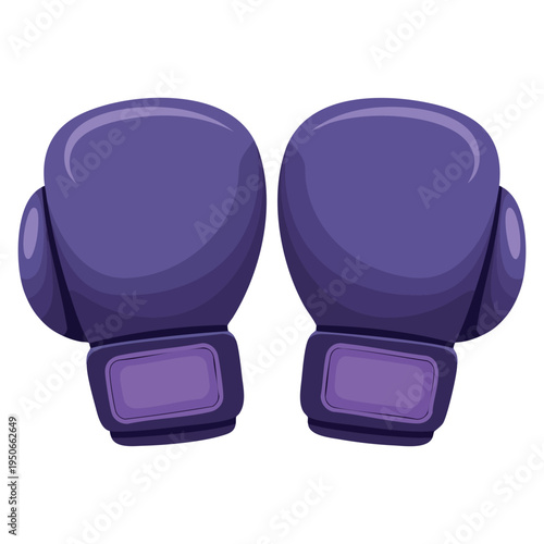 Pair of purple boxing gloves prepared for training start sport concept illustration perfect for fitness gym boxing practice and combat sports visuals