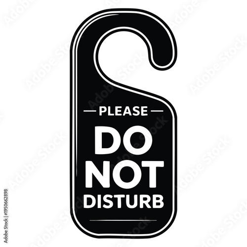 Please do not disturb hanger icon simple illustration of please do not disturb hanger vector icon for web design isolated on white background