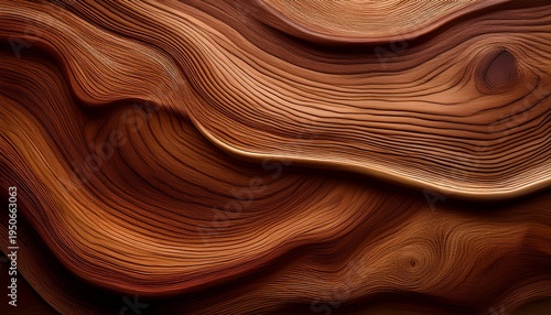 Stunning Wooden Texture With Wavy Brown Layers