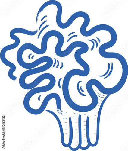 Seaweed Ocean Coral Handdrawn Doodle