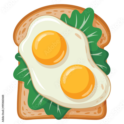 Sandwich with scrambled eggs food icon vector illustration perfect for breakfast cafe menu restaurant meal and culinary creative artwork