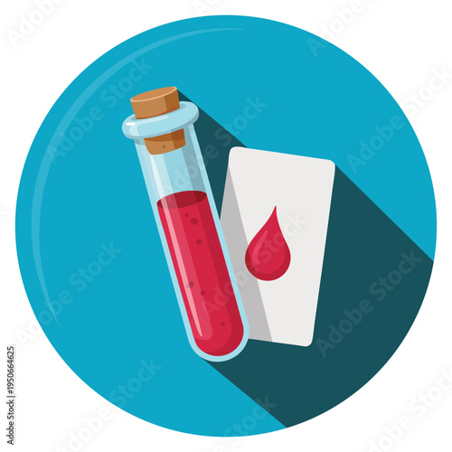 Single blood test icon in cartoon style from big medical healthcare collection perfect for clinic laboratory medicine and health examination themes