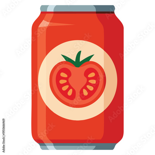 Tomato tin can icon cartoon vector icon for web design isolated on white background ideal for food packaging grocery product and kitchen themes