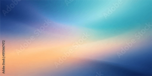 Abstract colorful blue sky background with bright sunset clouds and soft sunlight lines