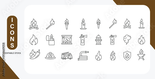 Cartoon Fire Flame Icon. Simple Burning Flame Symbol Vector Illustration.