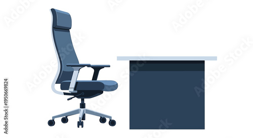 Modern Office Chair and Desk Furniture.