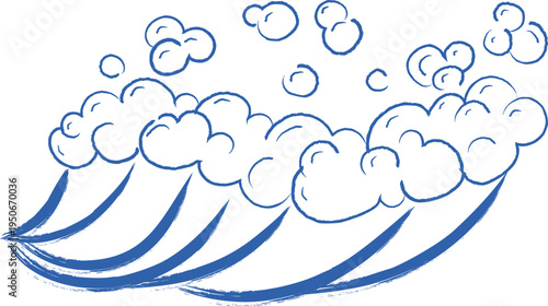 Wave Crest Sketch Linework