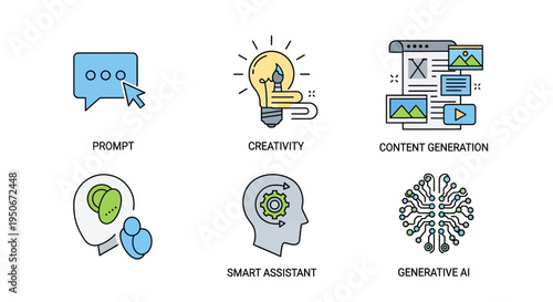 Generative AI Concept Icon Design.