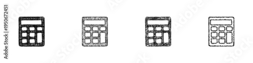 Sketch calculator icon design set