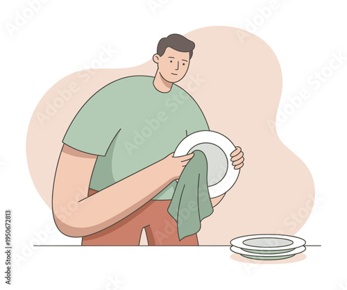 Soft person leans forward organizing receipts into envelopes, fingertips precise as the surface remains uncluttered | person