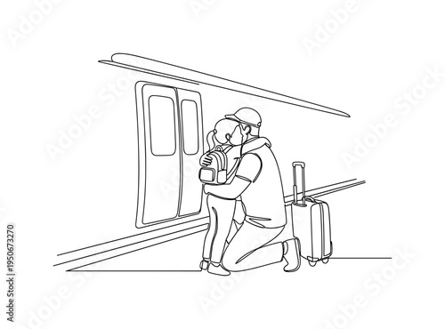 Father and daughter embrace at train station, a heartwarming reunion after a long journey