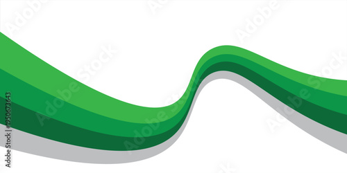 Abstract Green Wave Background Modern Gradient Layer Design