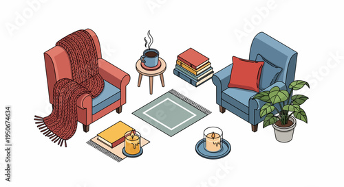 Cozy Living Room Furniture and Decor.