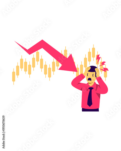 business man and graph