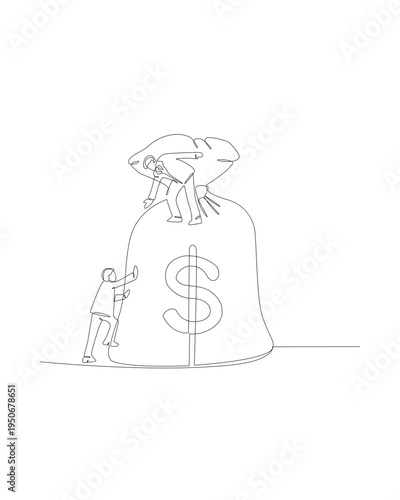 illustration of a man with money