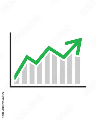 business graph with arrow