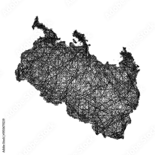 Sketch Rangpur outline map design