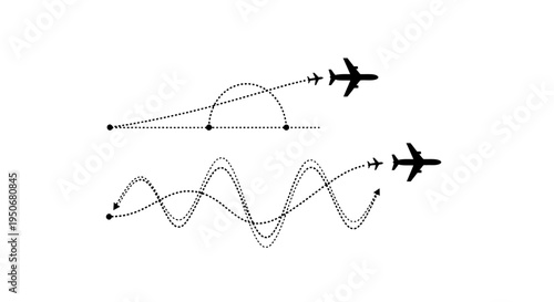 different airplane flight paths illustrating air travel routes aviation concepts and journey planning for logistics