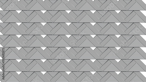 Abstract seamless vector pattern with black and white linear geometric weave