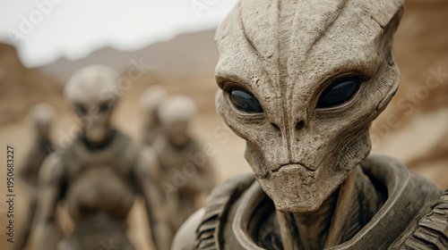 Wallpaper Mural Intelligent Alien Beings Walking on an alien planet Torontodigital.ca