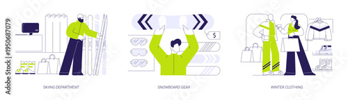 Sports gear store isolated cartoon vector illustrations se
