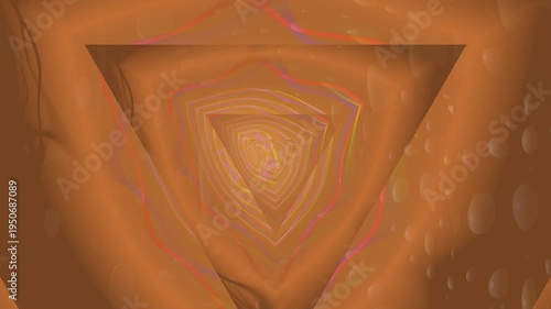 Brown Background with Triangle Design Element.