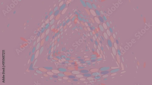 Blurry Pink Wreath on Purple Background.