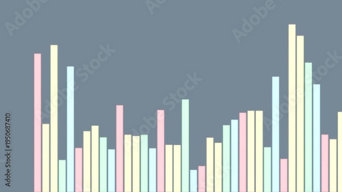 Colorful Bar Graph with Lines Motion.