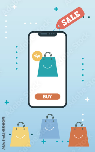 Minimalist Shopping Bag App Interface