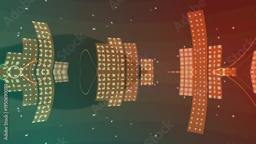 Futuristic Digital Circuitry and Neon Lights Animation.