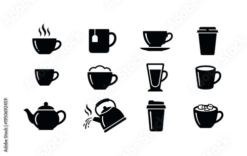 Wallpaper Mural Decaf coffee cup icon, iced over hot mug symbol, dairy free latte icon, vegan hot chocolate cup, protein hot drink mug symbol, Torontodigital.ca