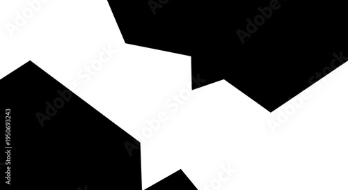 black and white abstract geometric pattern with sharp angles and contrasting shapes ideal for modern graphic design and minimalist backgrounds.