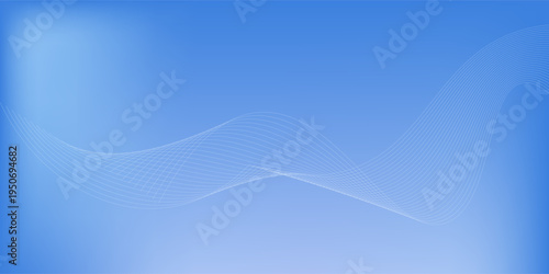 Billede på lærred Abstract pastel purple gradient background with white subtle wavy lines - futuristic minimalist vector illustration