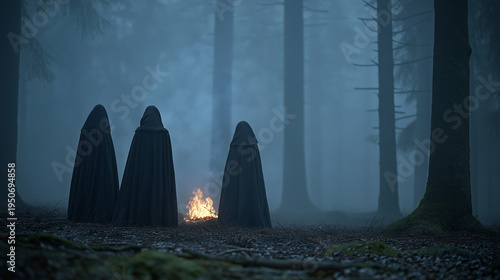 Wallpaper Mural Whispers in the Forest: The Ritual Torontodigital.ca