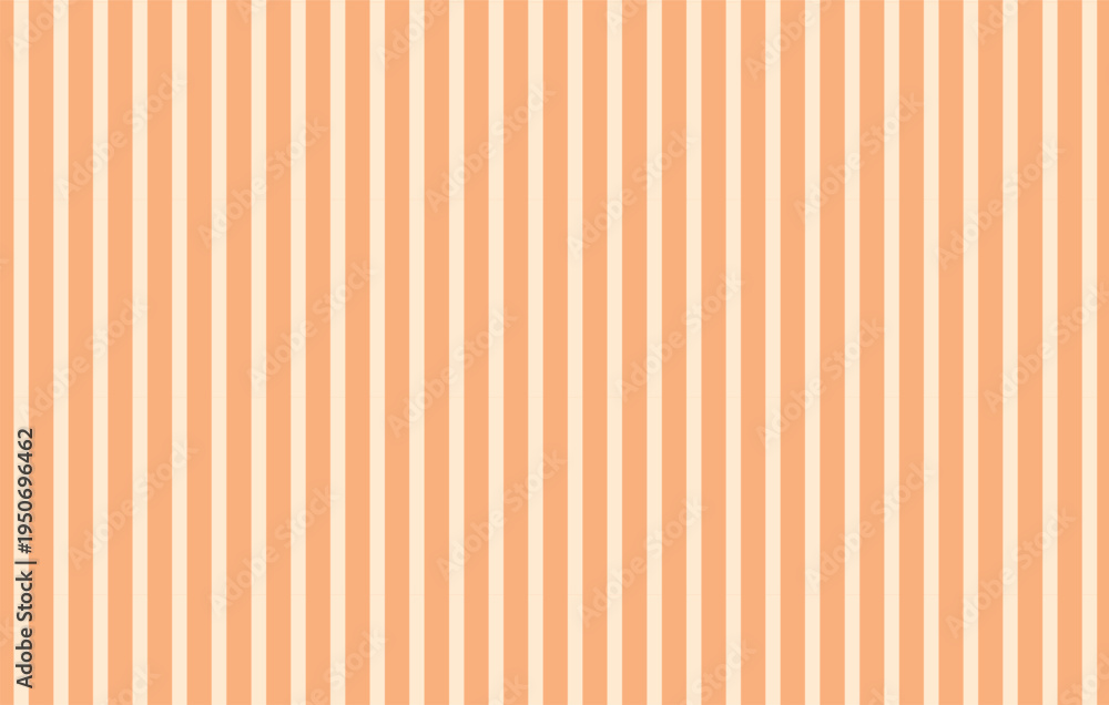 Fototapeta premium Vertical lines stripe seamless background. Apricot orange repeating striped pattern