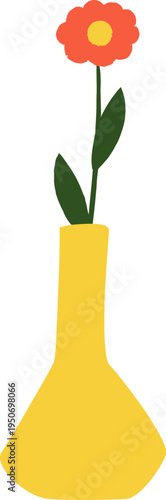 Flower In Vase Hand Drawn