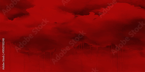Abstract moody crimson sky, a dramatic expression of nature's power, painting an emotional canvas of impending weather, evoking strong feelings of apprehension and intensity.