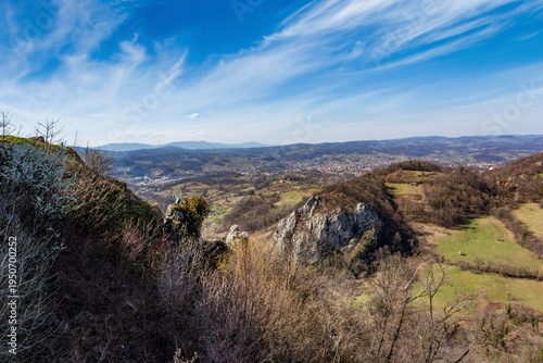 Wallpaper Mural Breathtaking high-angle vista over the rugged Bosnian highlands in early spring Torontodigital.ca