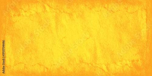 Vibrant Yellow Abstract Acrylic Paint Texture Background with Brush Strokes