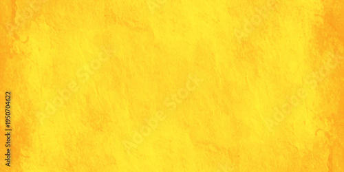 Vibrant Yellow Abstract Acrylic Paint Texture Background with Brush Strokes