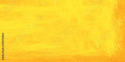 Vibrant Yellow Abstract Acrylic Paint Texture Background with Brush Strokes