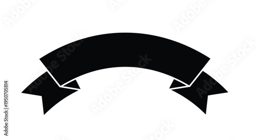 Photos Black ribbon banner with swallowtails a striking graphic silhouette